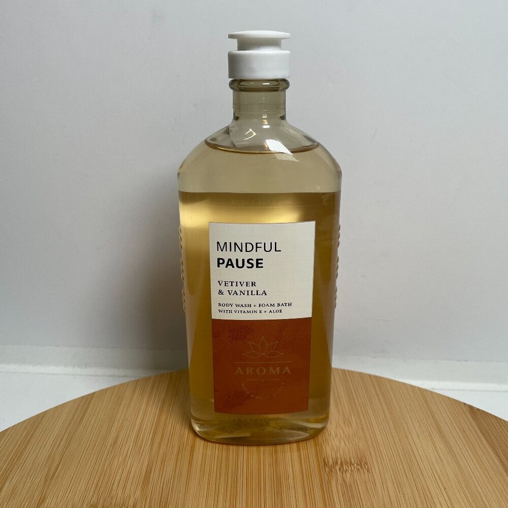 Bath & Body Works Mindful Pause Vetiver Vanilla Body Wash Foam Bath 10 oz Aroma